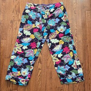 Nick & Nora Cokorul Leaf Print Pajama Pants Women’s Sz Extra Large